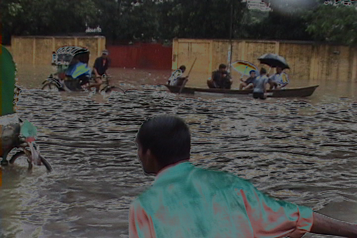 Flood in the Sky (Dhaka 2) (2005) photographic mixed media, 0.60H x 0.91W meters