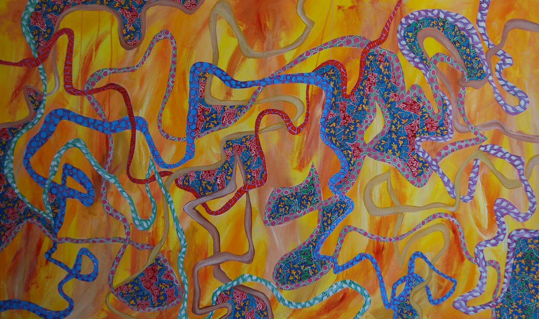 Summer Zohar Landscape (2008) acrylic on canvas, 0.91H x 1.52W meters
