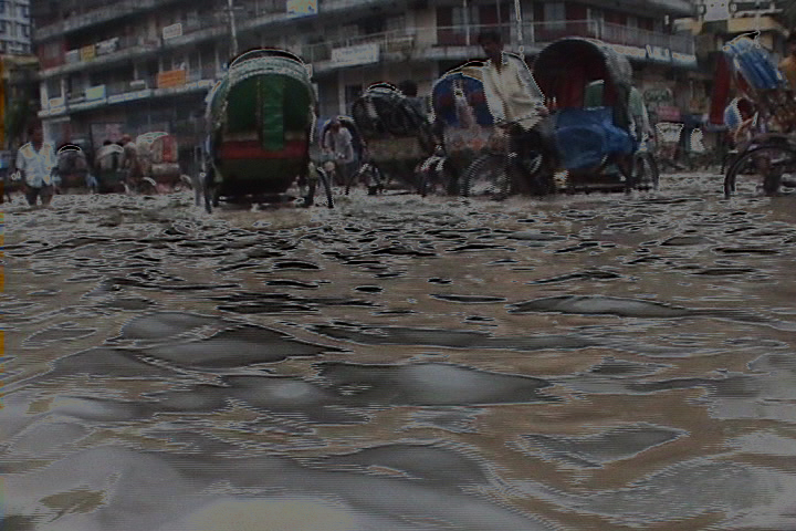 Flood in the Sky (Dhaka 11) (2005) photographic mixed media, 0.60H x 0.91W meters