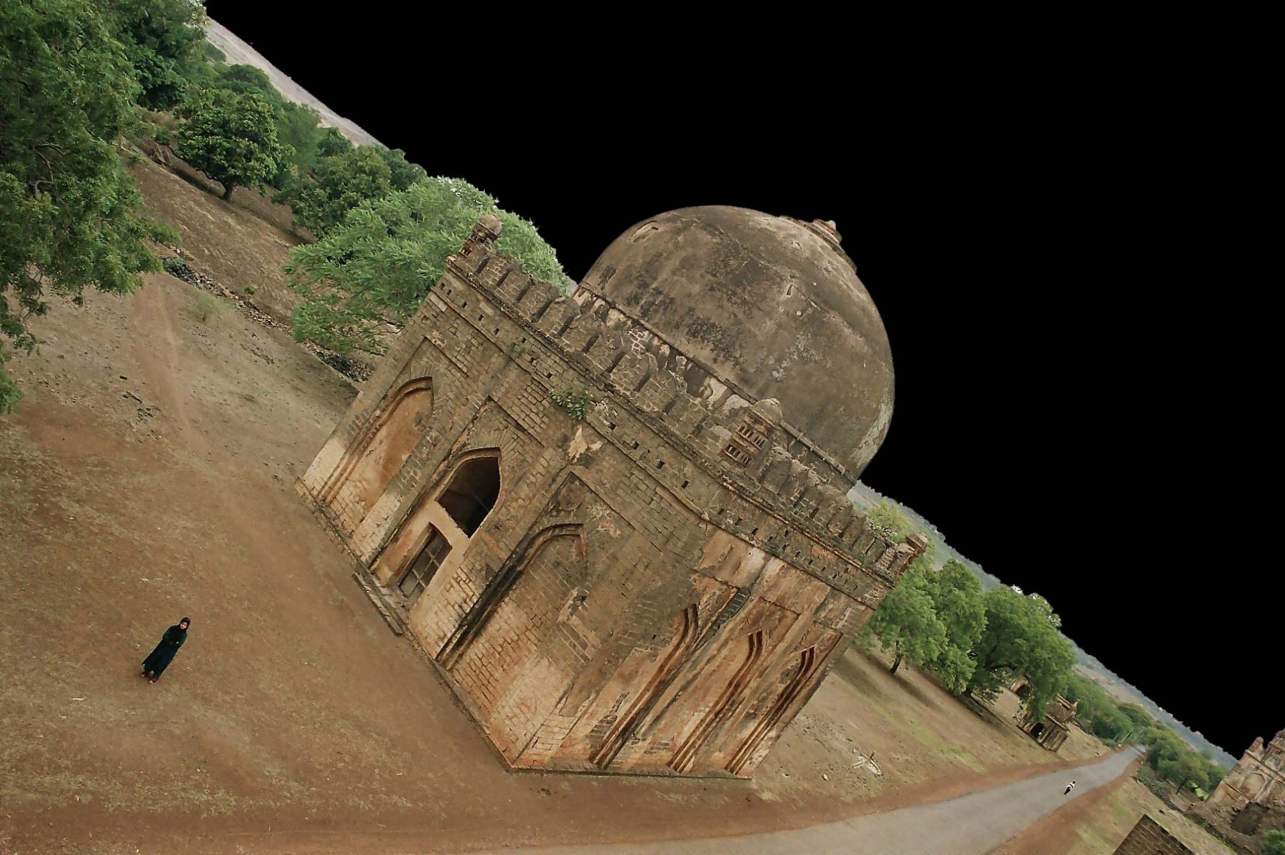 Flood in the Sky (Tomb with Black Sky) (2005) photographic mixed media, 0.60H x 0.91W meters